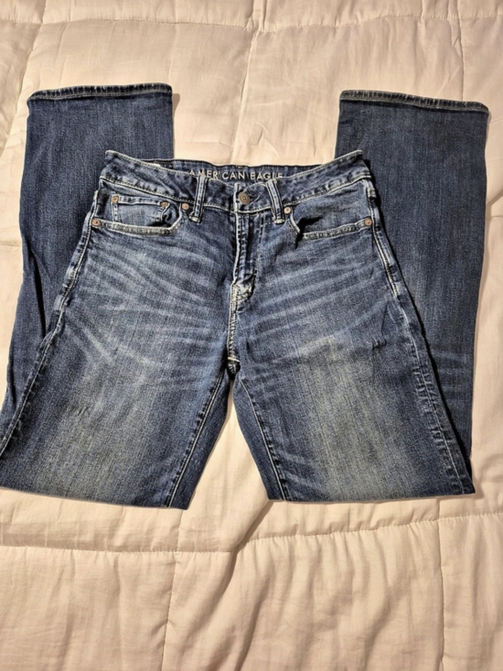 Men's Bootcut Jeans Waist 30x34 Blue 2 Pair (American Eagle & Old Navy)